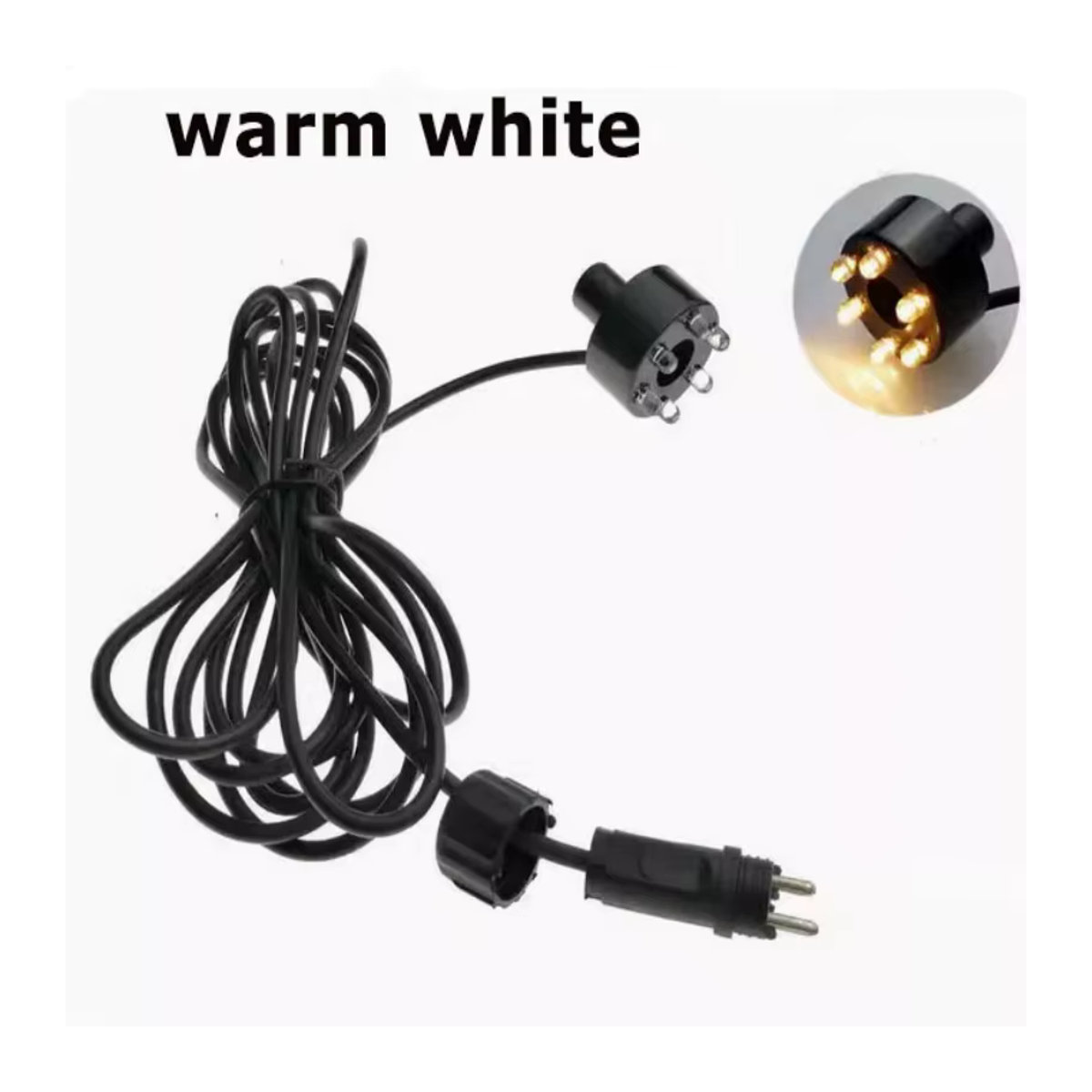 Unterwasser LED Ring Licht in Schwarz mit 6 LEDs für Aquarium, Teich, Garten und Brunnen - Bild 4