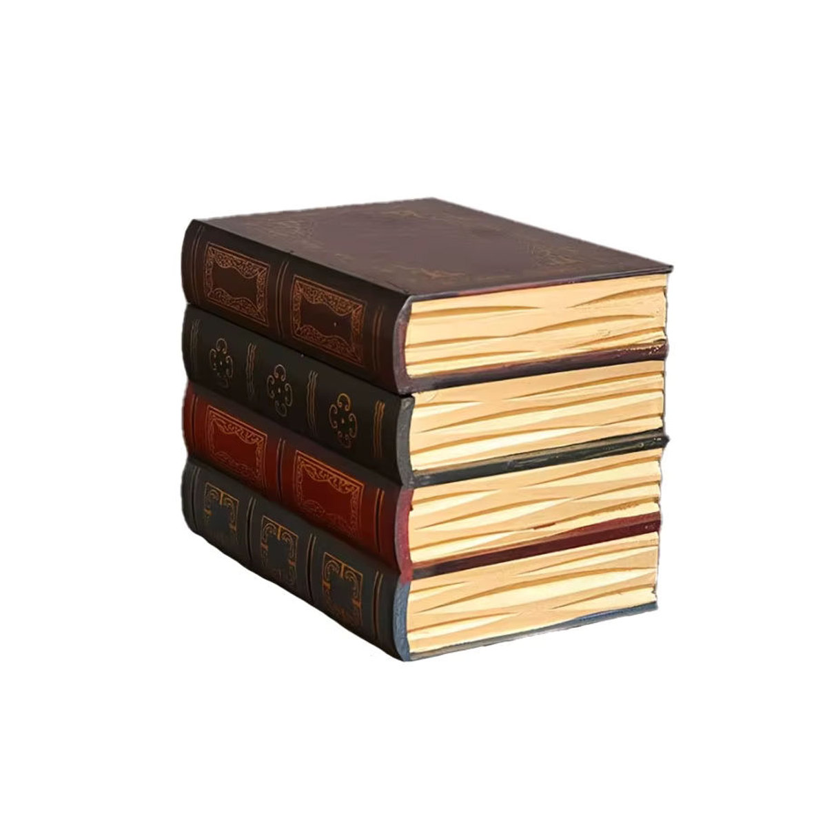 Untior Aufbewahrungsbox in Buchform aus Holz im Vintage-Stil, mehrfarbig und rechteckig - Bild 6