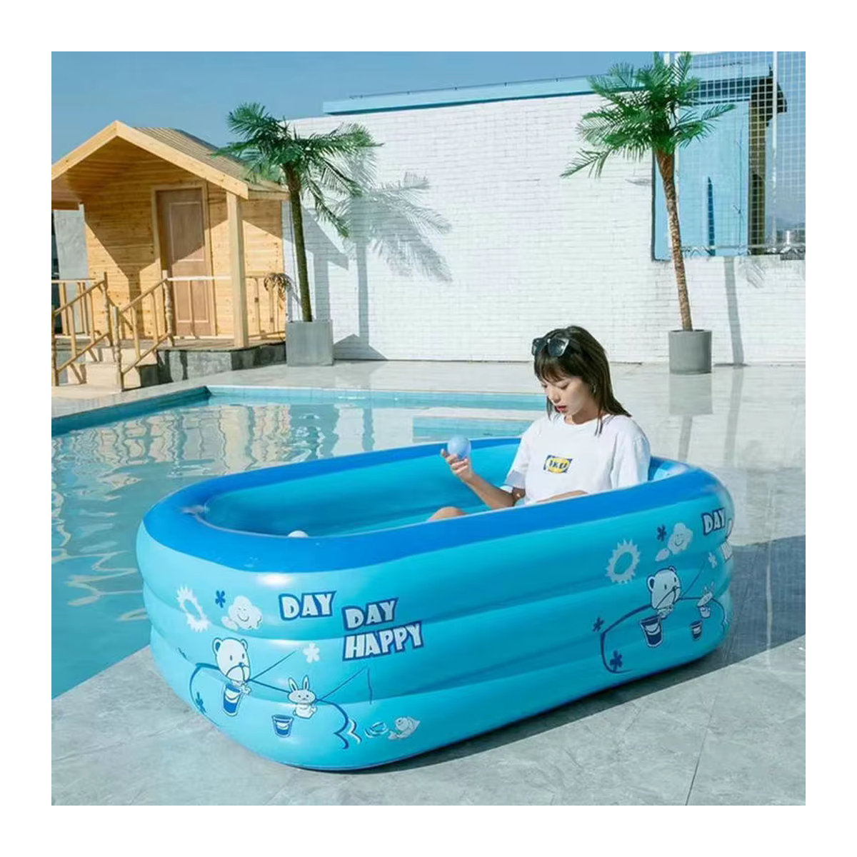 Untior Aufblasbarer Pool für Kinder und Babys für den Outdoor- und Heimgebrauch - Bild 3