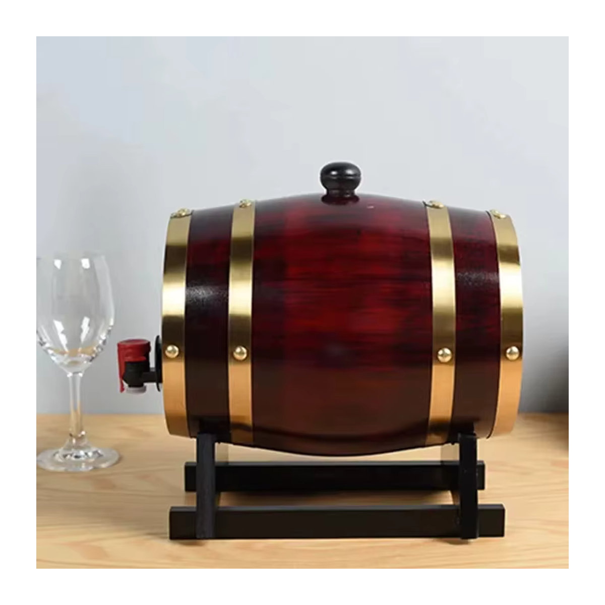 Untior Holz Weinfass Vintage Eiche Braun zur Lagerung von Wein, Bier oder Whisky - Bild 4