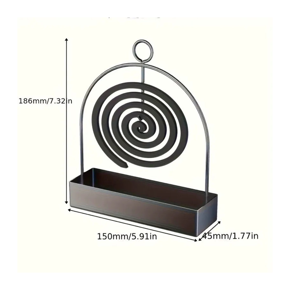 Untior Mückenfalle und Räucherstäbchenhalter aus Metall in Grau und Schwarz für Innen und Außen - Bild 3