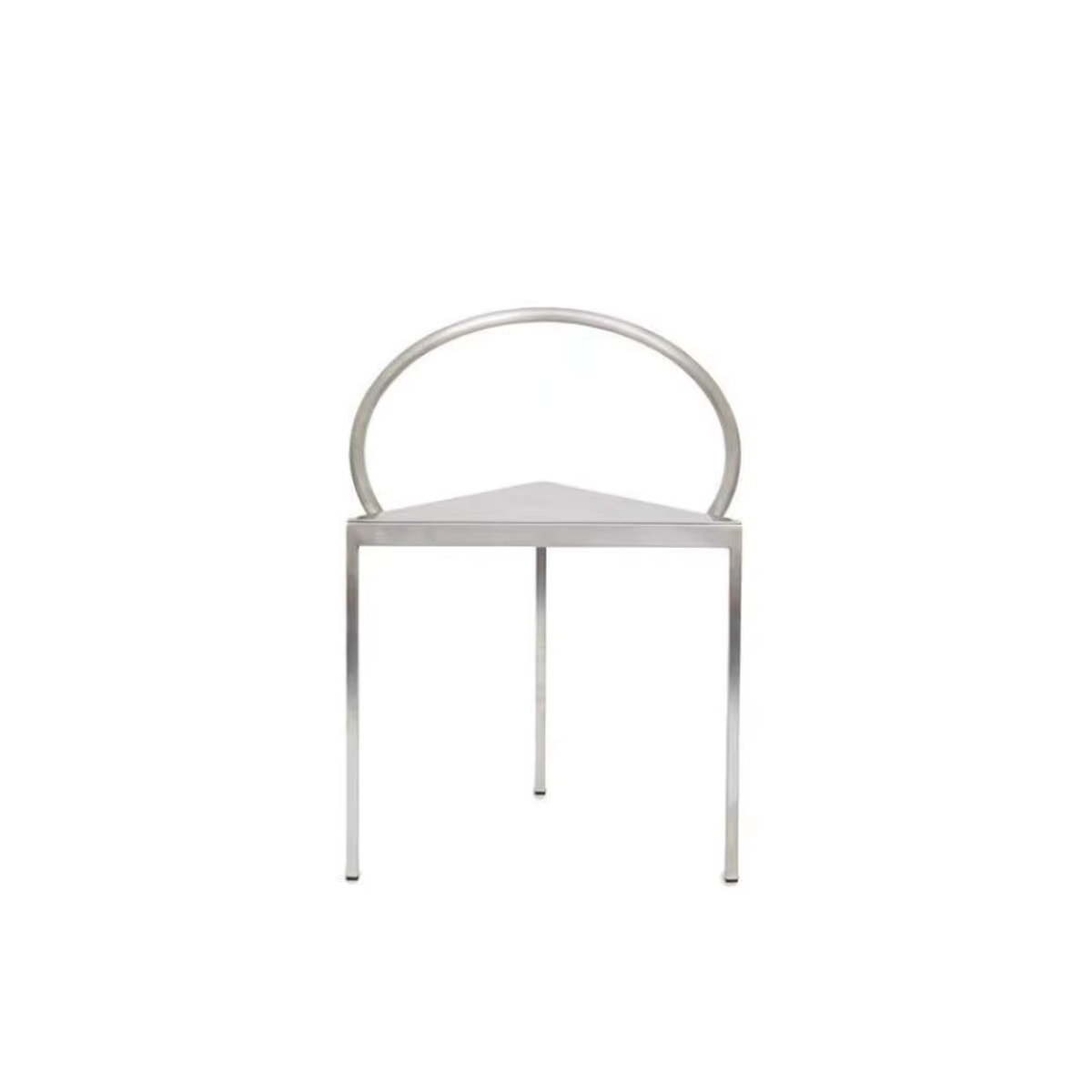 UOSU Moderner Barhocker aus Metall in Schwarz oder Alufarben mit minimalistischem Dreieck-Design - Bild 3