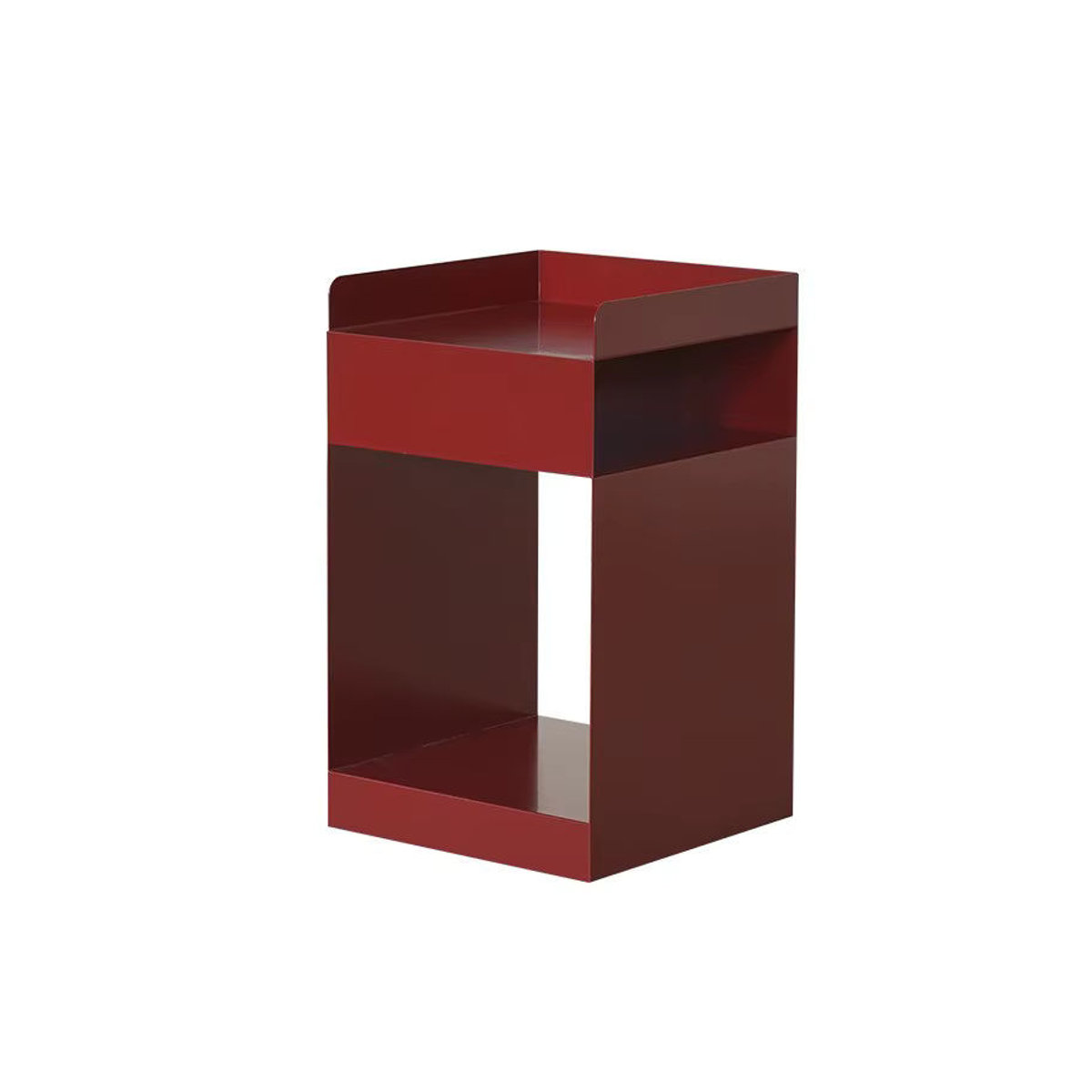 UOSU Skandinavischer Beistelltisch aus Metall in Schwarz oder Rot mit Ablagefunktion für Wohnzimmer und Schlafzimmer - Bild 4