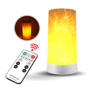 USB wiederaufladbare LED-Flammenlampe in Weiß mit simuliertem Flammeneffekt und 4 Beleuchtungsmodi für eine minimalistische Innendekoration