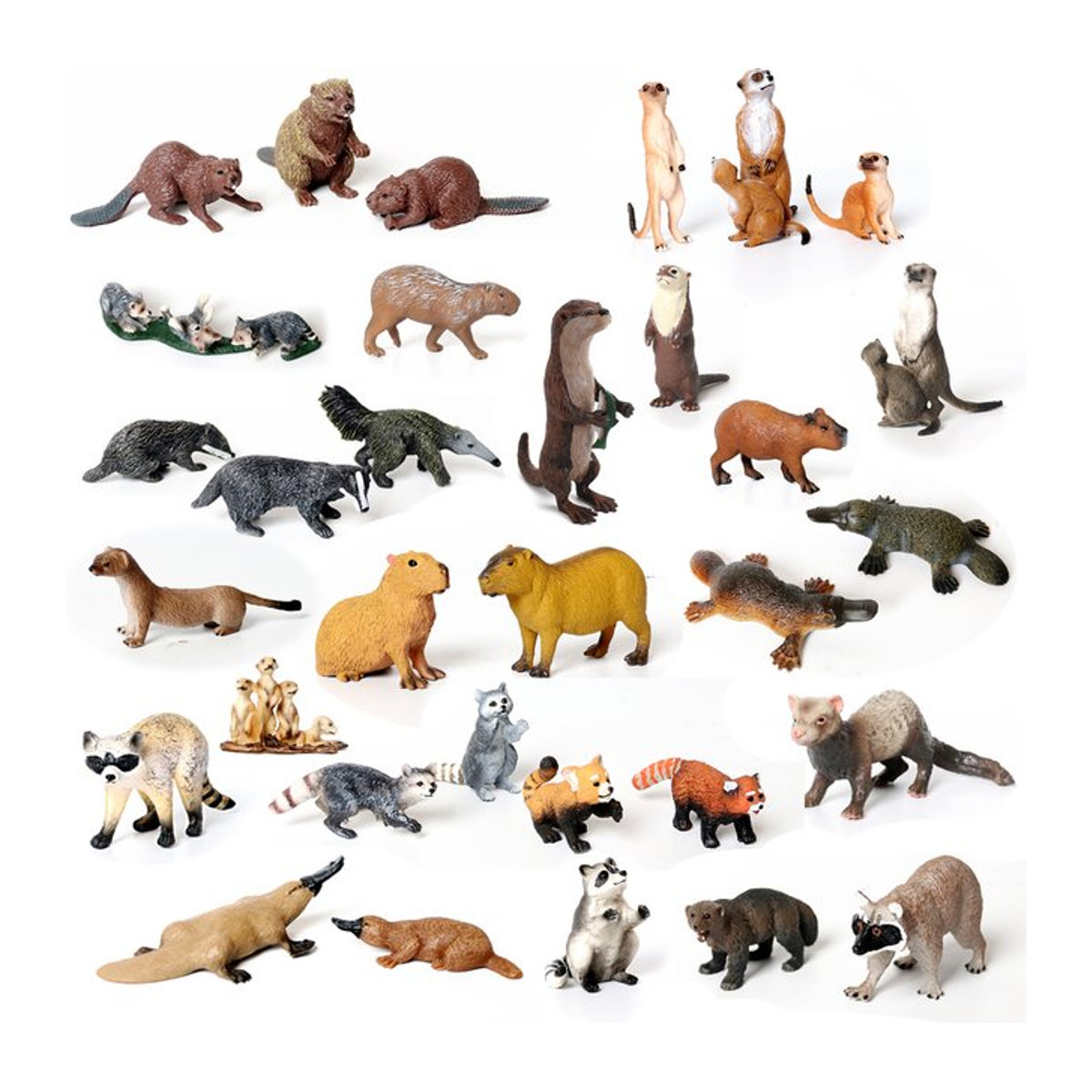 UTOMY Handbemalte Waldtierfiguren aus Kunstharz, Mehrfarbig, Sammlerfiguren als Modell Dekor - Bild 1