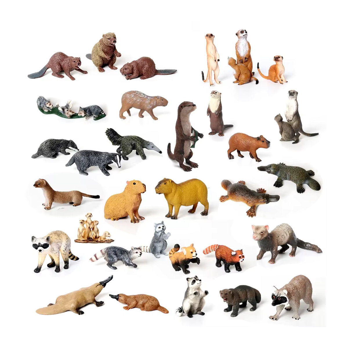 UTOMY Handbemalte Waldtierfiguren aus Kunstharz, Mehrfarbig, Sammlerfiguren als Modell Dekor - Bild 3