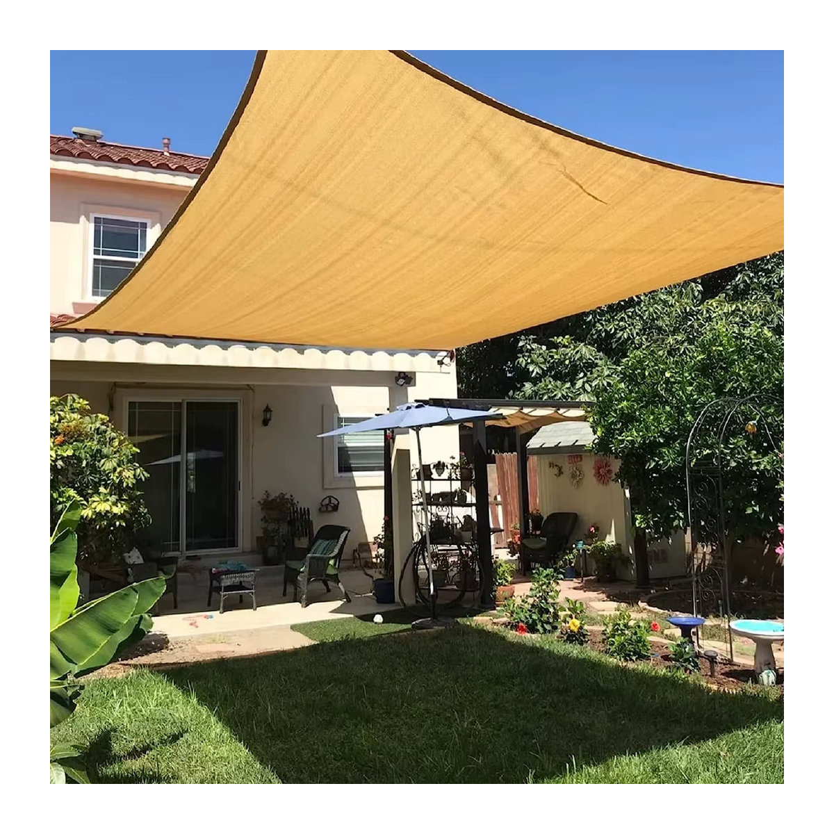 UV-beständiges Sonnenschutznetz mit Wärmeisolierung für Balkon, Innenhof und Schwimmbad - Bild 2