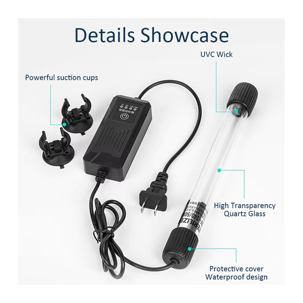 UV Keimtötende Lampe für Aquarium und Fischteich mit intelligenter Zeitsteuerung und hoher Lichtdurchlässigkeit - Bild 5