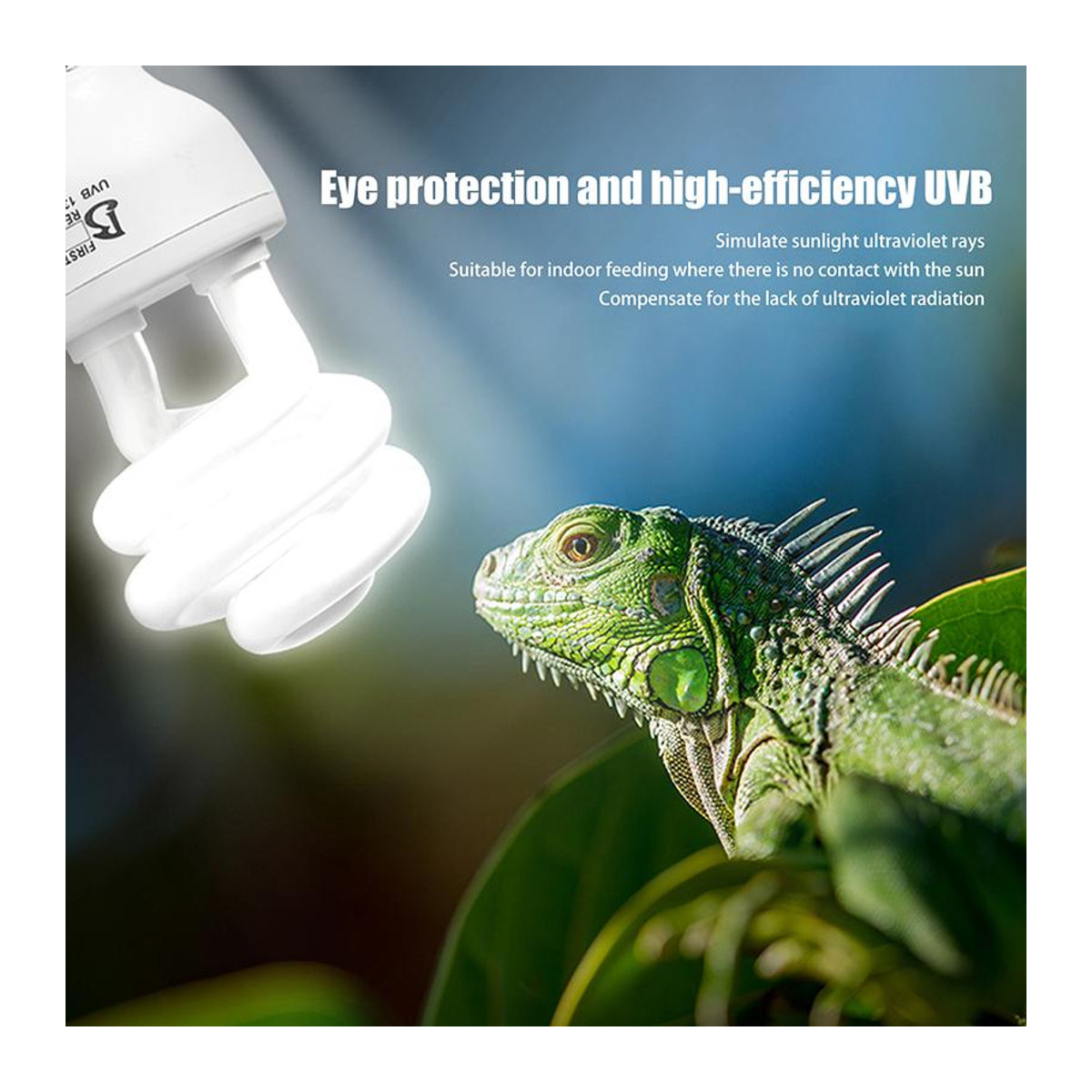 UVB Reptilienlampe für Terrarium mit E27 Fassung zur UVB-Versorgung von Schildkröten, Eidechsen und Schlangen in 13W oder 26W Ausführung - Bild 10