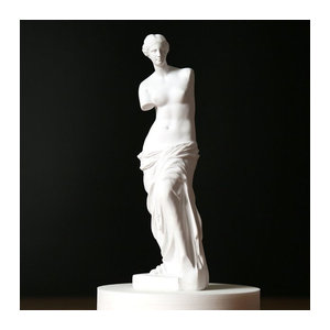 V soi Venus-Statue aus Gips in Weiß mit gebrochenem Arm im nordischen Stil zur Raumdekoration