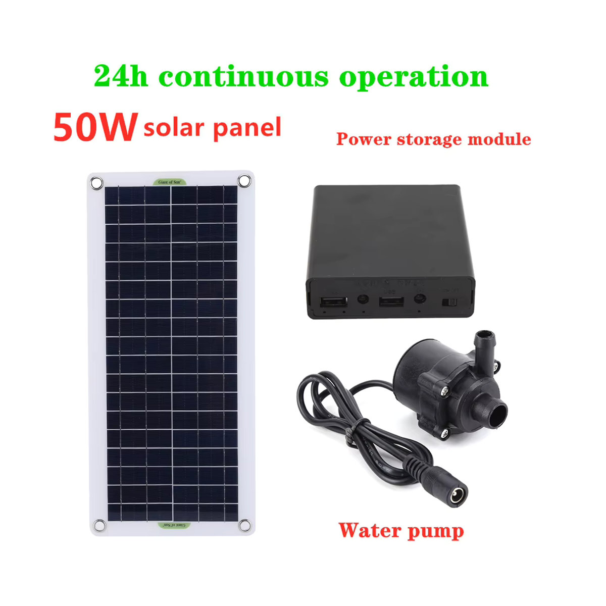 VAKIND Solar-Wasserpumpen-Set Schwarz, 30W 800L/H DC 18V bürstenlos, geräuscharm für Garten, Pool, Teich, Vogelbad, Wasserfall und Brunnen - Bild 3