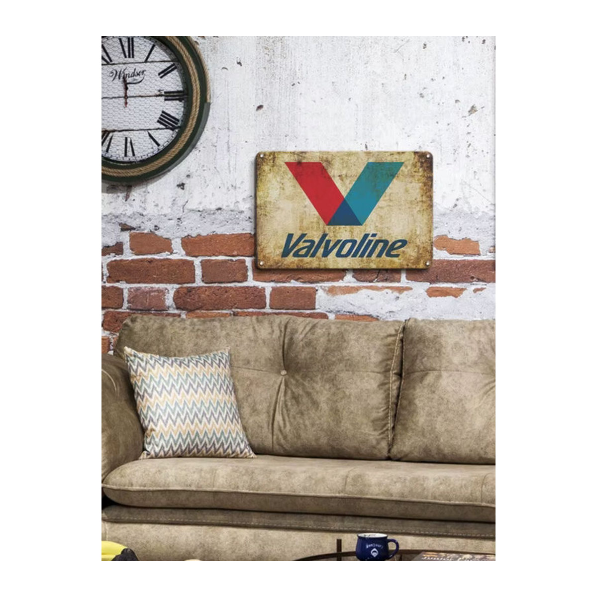 Valvoline Metall-Blechschild im Vintage-Design als Wanddekoration, mehrfarbig, B/H: 30 x 20 cm - Bild 5