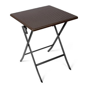 Vanage Polyrattan Gartentisch eckig in Braun