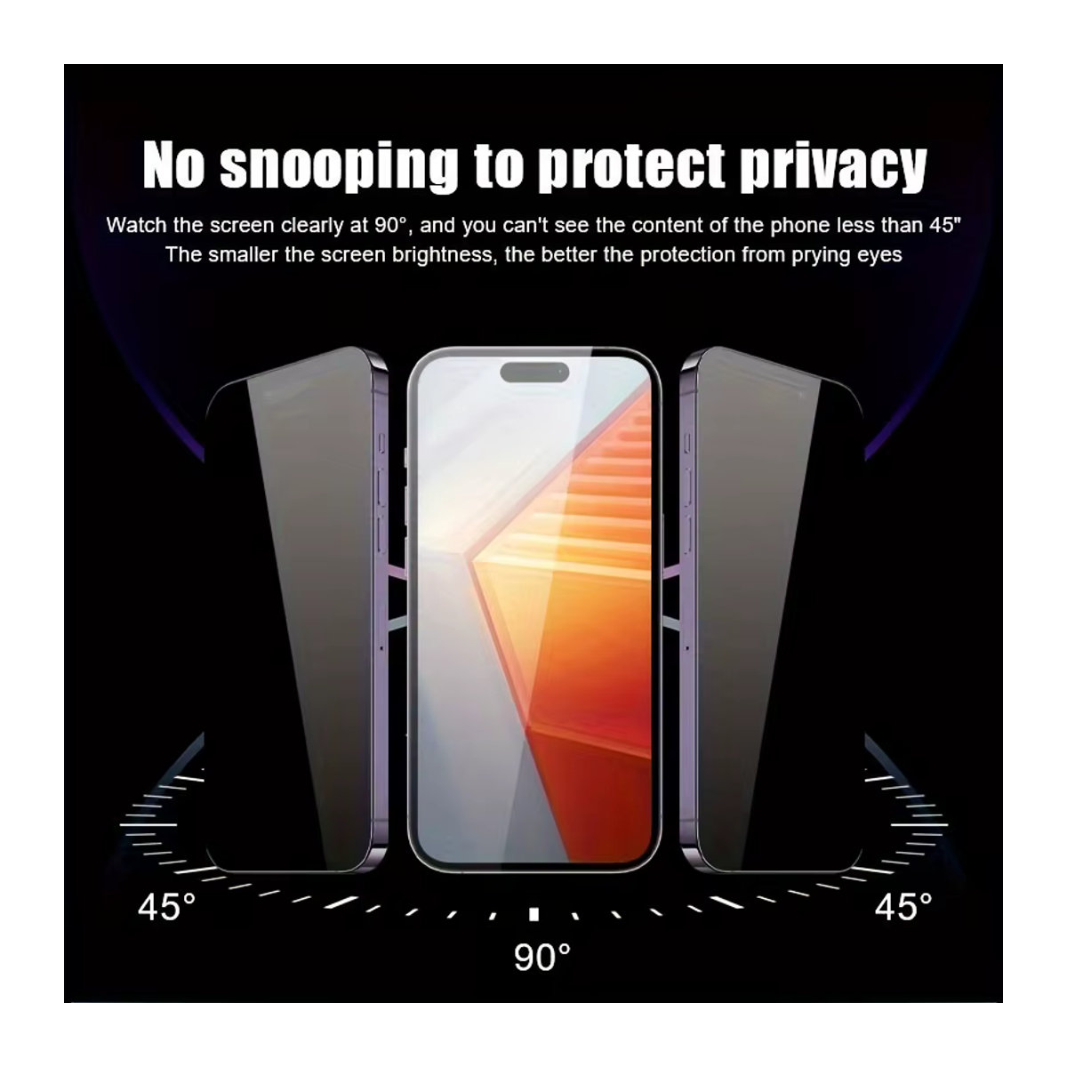 Vanveet Anti-Spy Privatsphäre Schutzfolie aus gehärtetem Glas für Xiaomi Mi 14 15 15T 14T 13T 12 11 Lite 13T Pro 12T 11T 11X 10T Lite, Schwarz - Bild 3