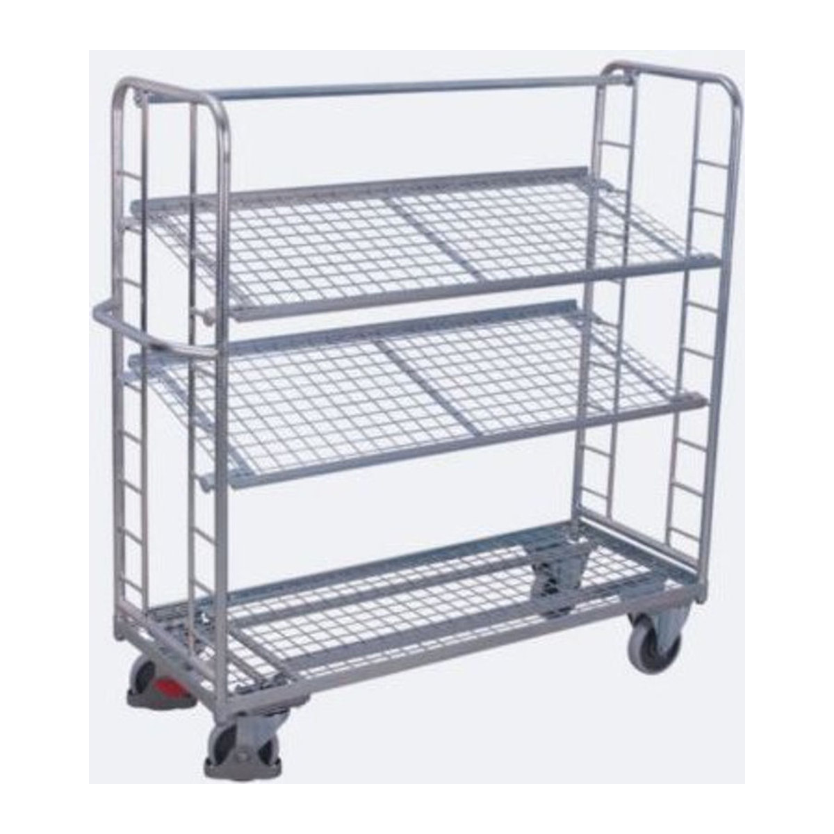 VARIOfit Etagenwagen aus Stahl mit 3 Etagen in Silber - Bild 2