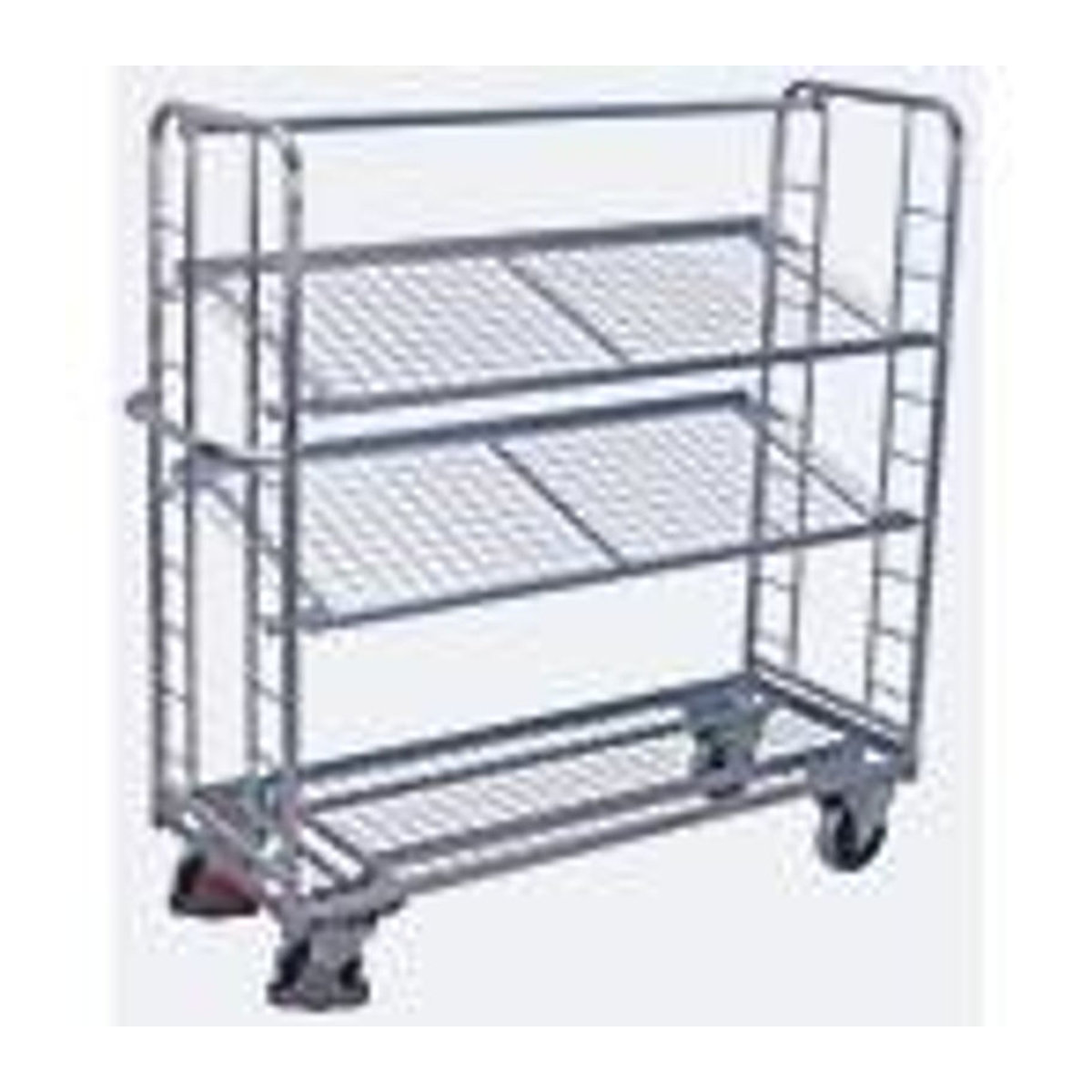 VARIOfit Etagenwagen aus Stahl mit 3 Etagen in Silber - Bild 4
