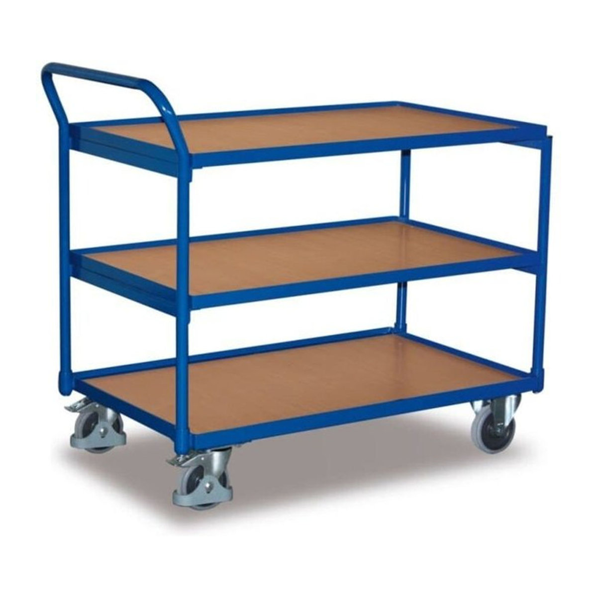 VARIOfit Tischwagen SW-500.600 aus Stahl pulverbeschichtet in Enzianblau RAL 5010 mit einer Traglast von max. 250kg - Bild 1