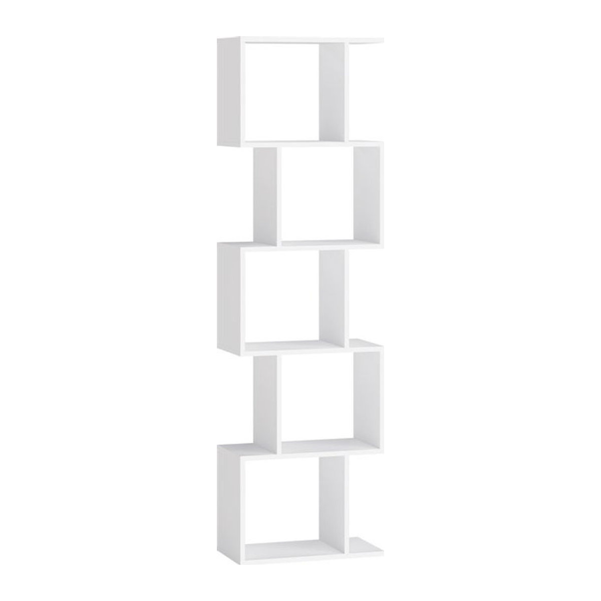 VASAGLE Bücherregal in Weiß, modernes Standregal mit 5 Ebenen, H x B x T: 159 x 24 x 40 cm - Bild 1