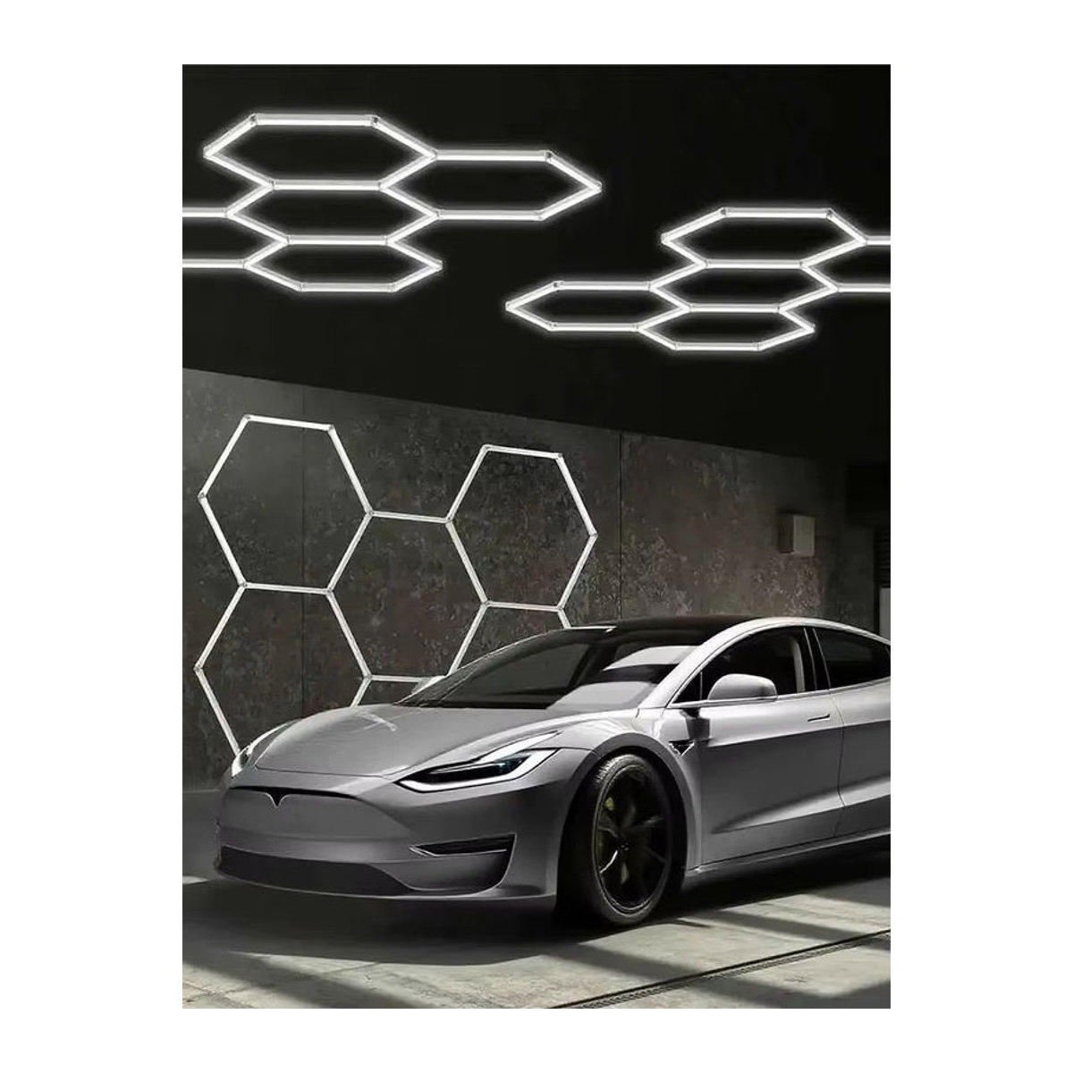 VASTFIRE LED Deckenlampe in Wabenform für Garage und Werkstatt, Kaltweiß, Weiß - Bild 7