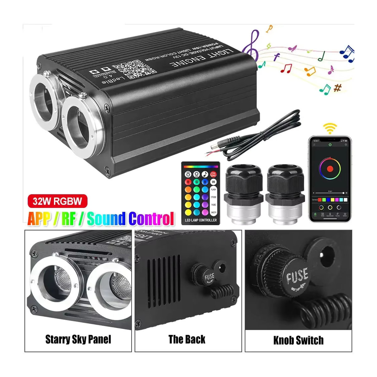 VASTFIRE LED Sternenhimmel Glasfaser Licht Set für die Auto Innendekoration in Bunt - Bild 2