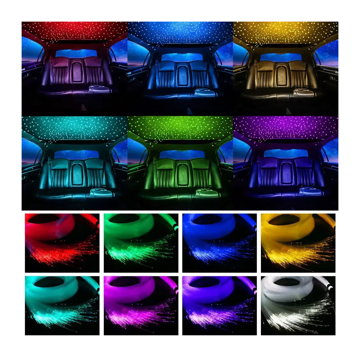 VASTFIRE LED Sternenhimmel Glasfaser Licht Set für die Auto Innendekoration in Bunt - Bild 4