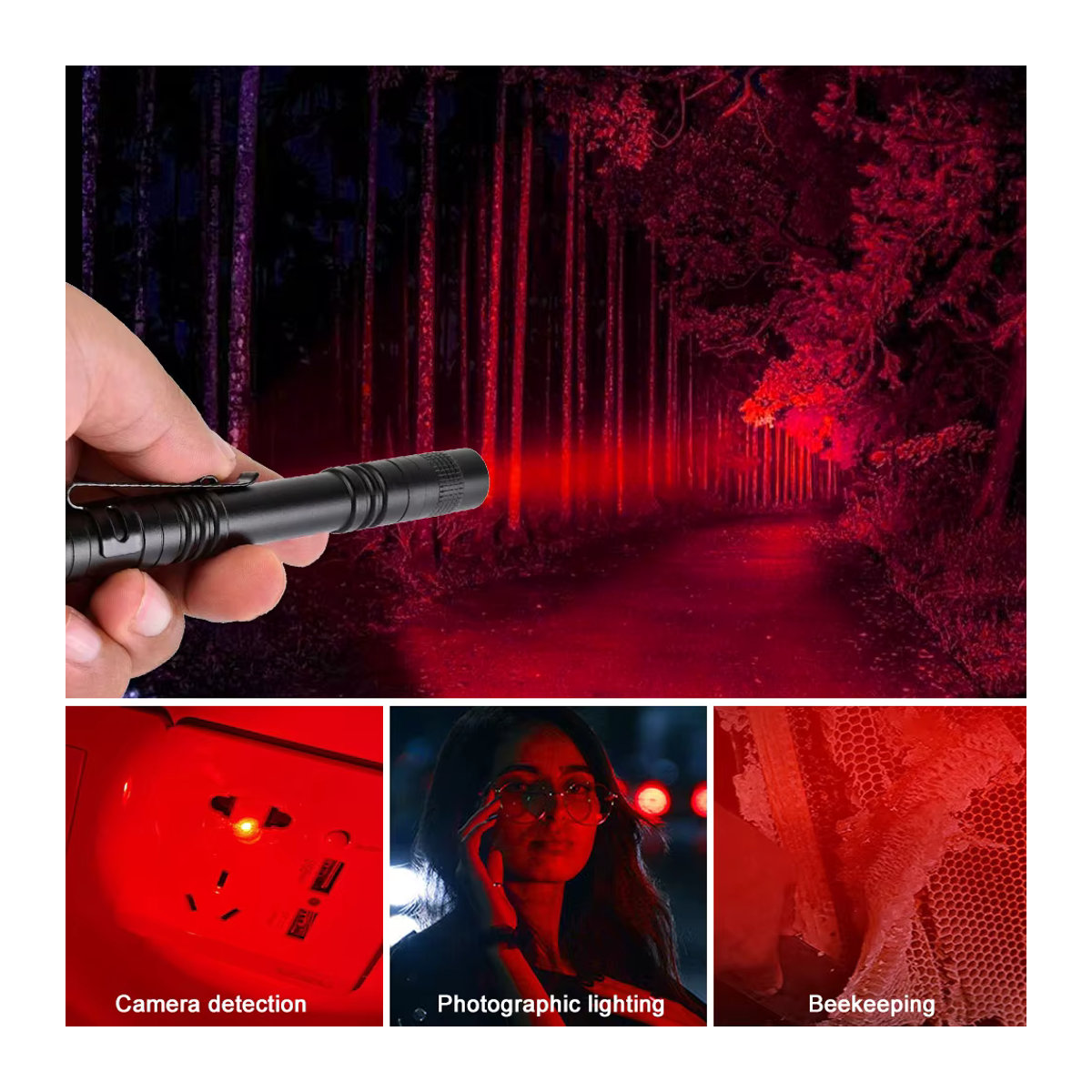 VASTFIRE Mini-LED-Stiftleuchte mit rotem Licht für Camping und Outdoor - Bild 6