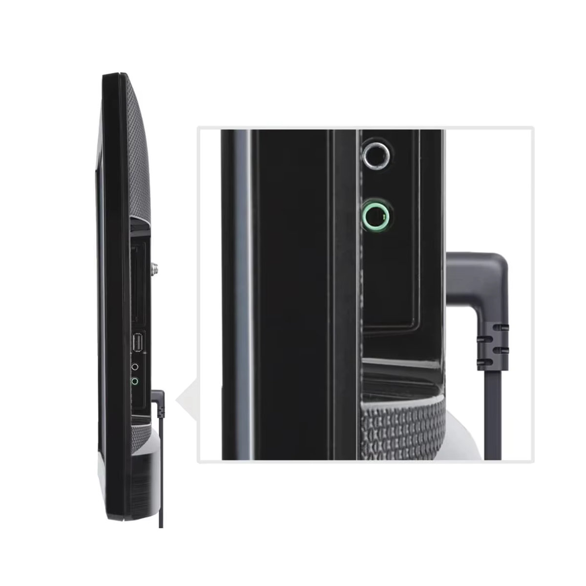 VBDWRM EU-Netzkabel mit 2-poligem Euro-Stecker auf Abbildung 8 IEC 320-C7 für Samsung-Fernseher, Drucker, Scanner und Kameras, Kupferleiter, Schwarz - Bild 4