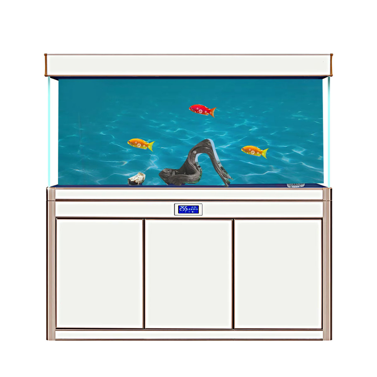 VBESTLIFE Aquarium Hintergrund Aufkleber mit 3D Meer Muster in Blau, selbstklebender PVC Wandaufkleber für dein Aquarium - Bild 5