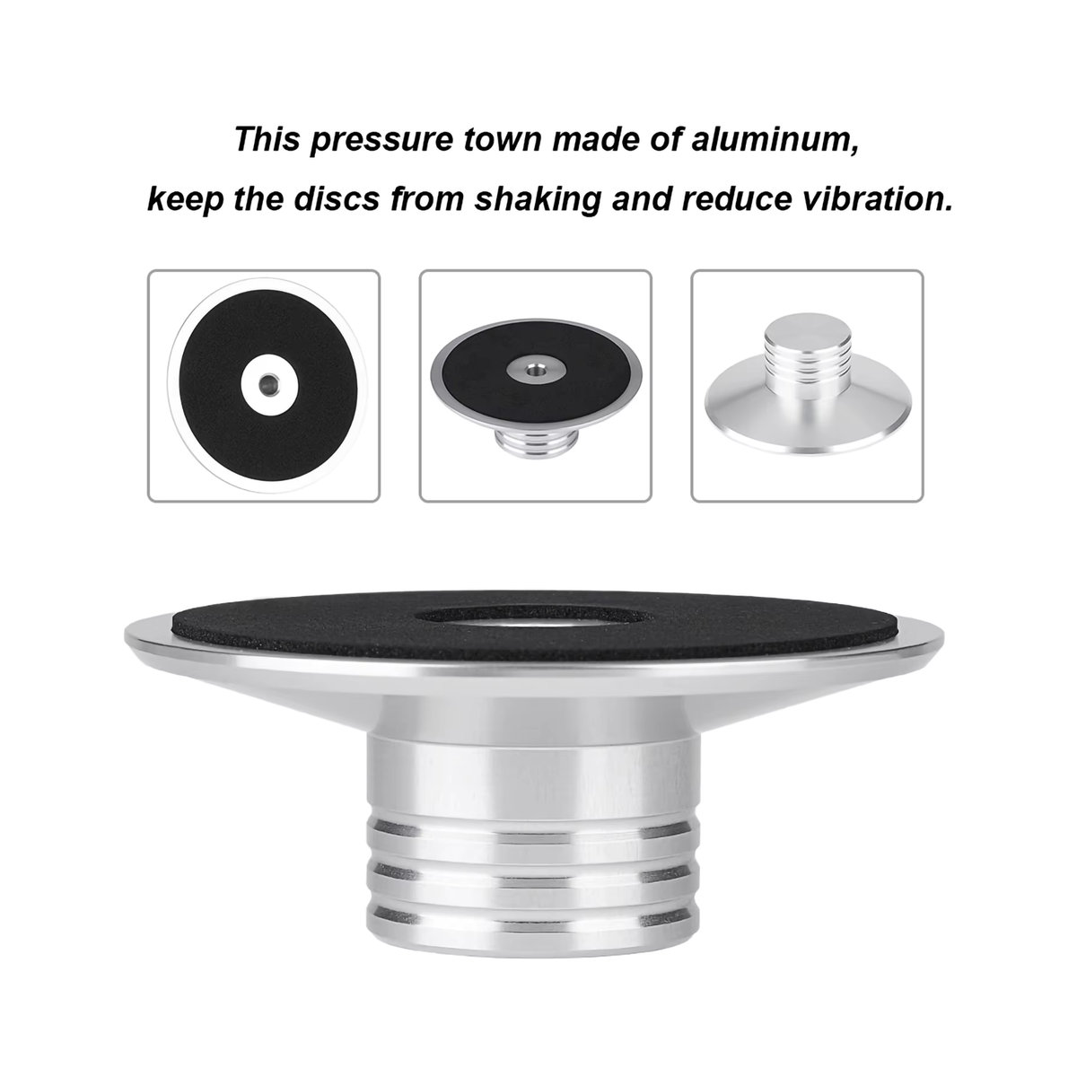 VBESTLIFE Metallscheiben Stabilisator für LP Vinyl Plattenspieler in Schwarz - Bild 2