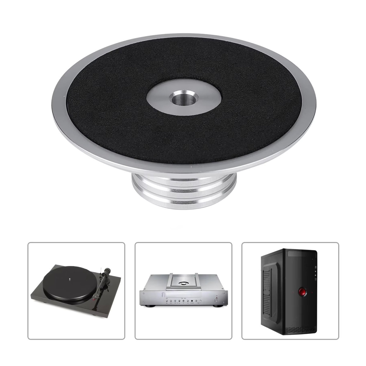 VBESTLIFE Metallscheiben Stabilisator für LP Vinyl Plattenspieler in Schwarz - Bild 4