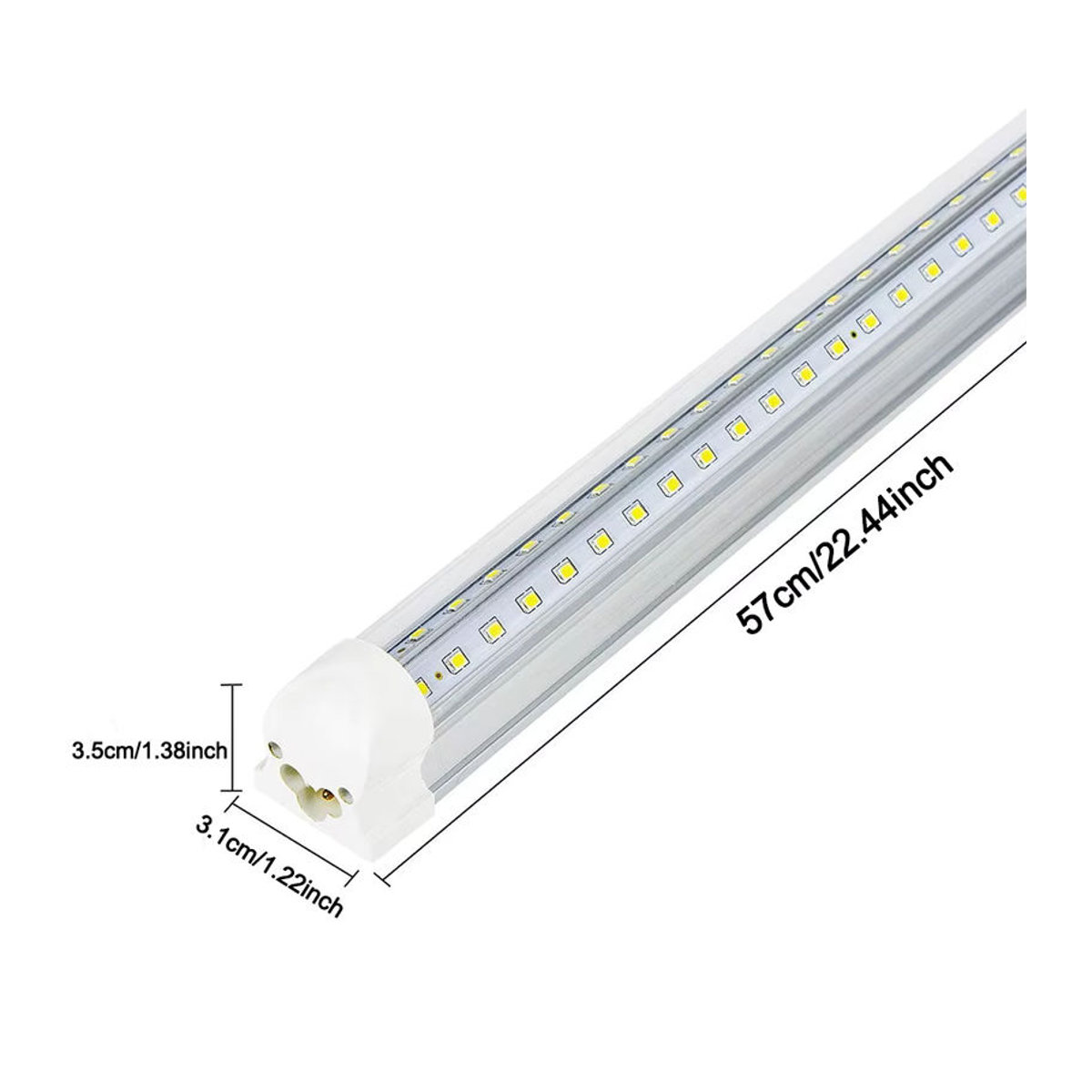 VBS Minimalistische LED T8 Röhrenlampe in V-Form mit 20W für Wand und Decke zur Innenbeleuchtung in Küche oder Garage - Bild 2