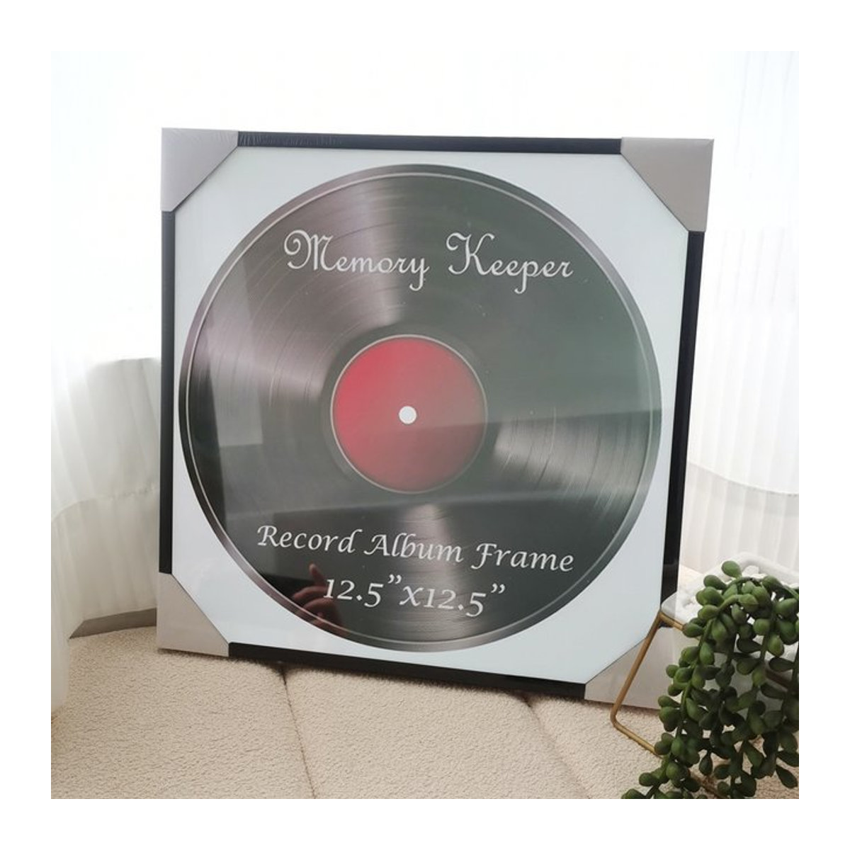 VCC Metall-Fotorahmen für LP-Schallplatten zur Wandmontage, quadratisch, B/B: 31,75 x 31,75 cm - Bild 1