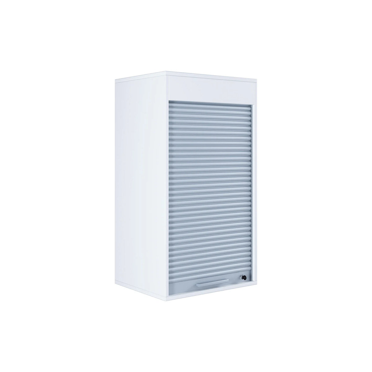 VCM Aktenschrank Aktos Rolladenschrank in Weiß und Silber, abschließbar, B: 50 cm, T: 40 cm, H: 93 cm - Bild 3
