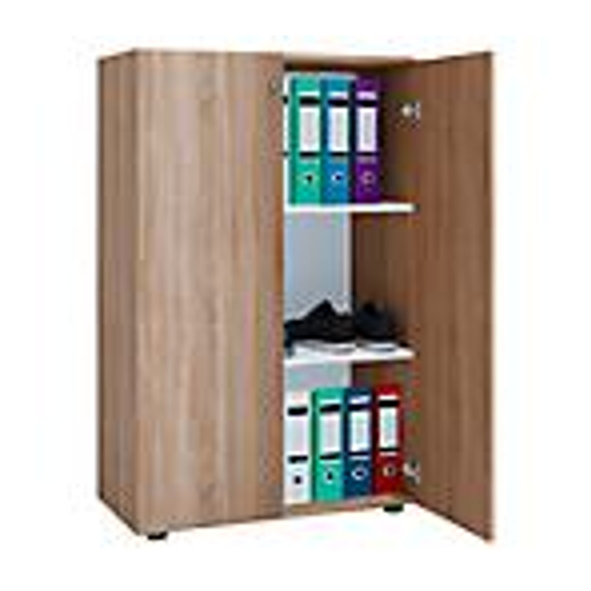 VCM Aktenschrank Lona XL mit Drehtüren und höhenverstellbaren Fachböden, Sonoma Eiche, B/T/H: 70 x 39 x 110 cm - Bild 3