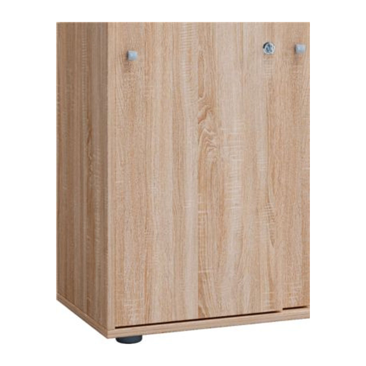 VCM Aktenschrank Lona XXL mit Schiebetüren aus Holzwerkstoff, B/T/H: 70 x 37 x 184 cm, Weiß, Braun oder Eiche Natur - Bild 4