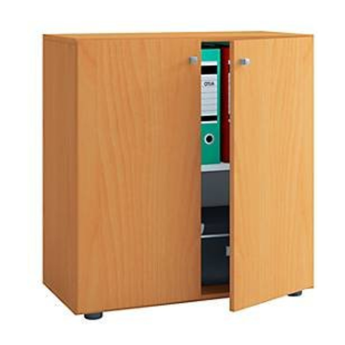 VCM Aktenschrank Vandol Mini aus Holzwerkstoff in Buche Braun mit 2 Türen und höhenverstellbarem Fachboden B/T/H: 70 x 40 x 74 cm - Bild 3