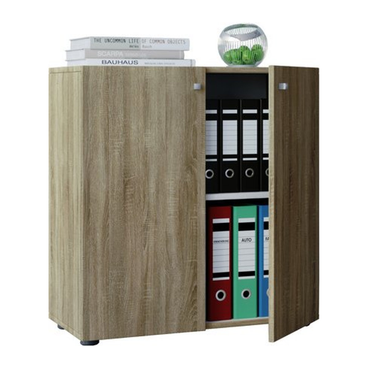VCM Aktenschrank Vandol Mini in Eiche Natur Braun aus Holzwerkstoff B/T/H: 39 x 40 x 74 cm - Bild 1