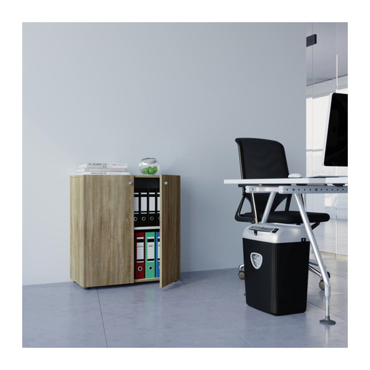 VCM Aktenschrank Vandol Mini in Eiche Natur Braun aus Holzwerkstoff B/T/H: 39 x 40 x 74 cm - Bild 2