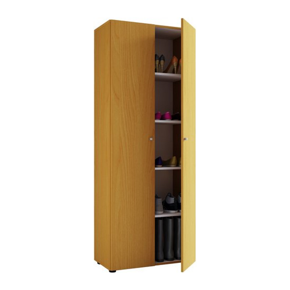 VCM Allzweckschrank Vandol aus Holz in Braun mit Drehtüren und verstellbaren Regalböden, B/T/H: 70 x 40 x 178 cm - Bild 2