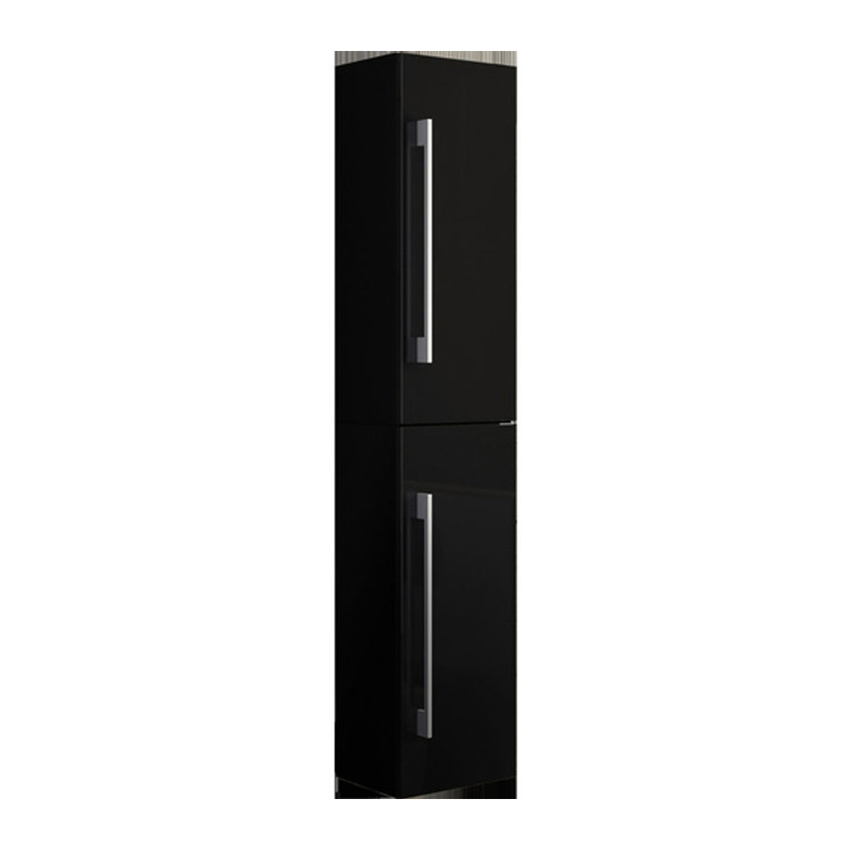 VCM Badinos Badezimmerschrank in Schwarz mit Drehtüren, B/H/T: 33 x 150 x 22 cm - Bild 2