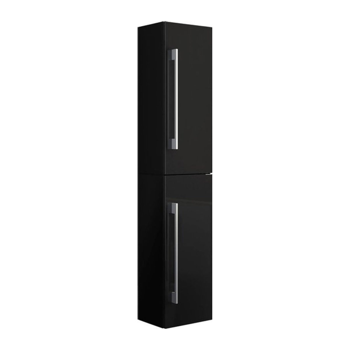 VCM Badinos Badezimmerschrank in Schwarz mit Drehtüren, B/H/T: 33 x 150 x 22 cm - Bild 3