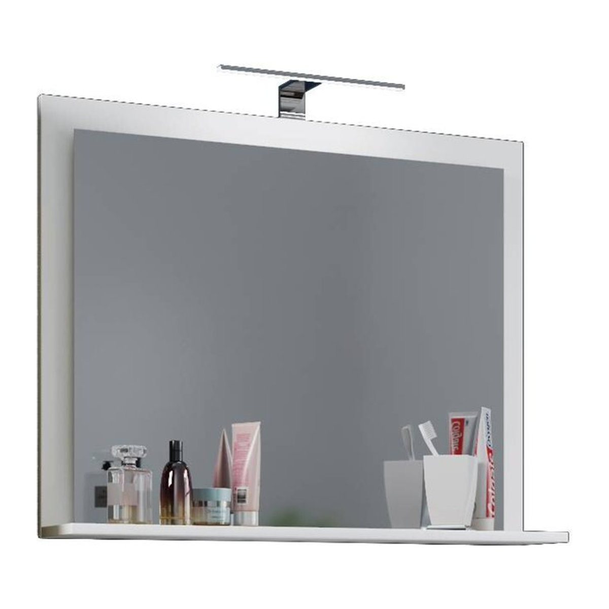 VCM Badspiegel Lendas rahmenlos mit Ablage in Weiß, H x B x T: 55 x 60 x 17 cm - Bild 2