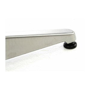 VCM Bistrotisch aus Edelstahl und Aluminium in Silber, Durchmesser: 60 cm, Höhe: 115/75 cm