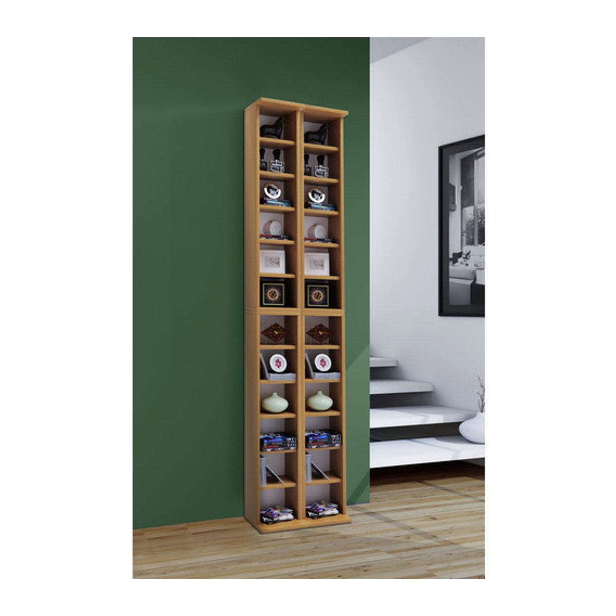VCM Bücherregal Almera aus Holzwerkstoff in Buche Braun, B: 20 cm, H: 180 cm, T: 42 cm - Bild 2