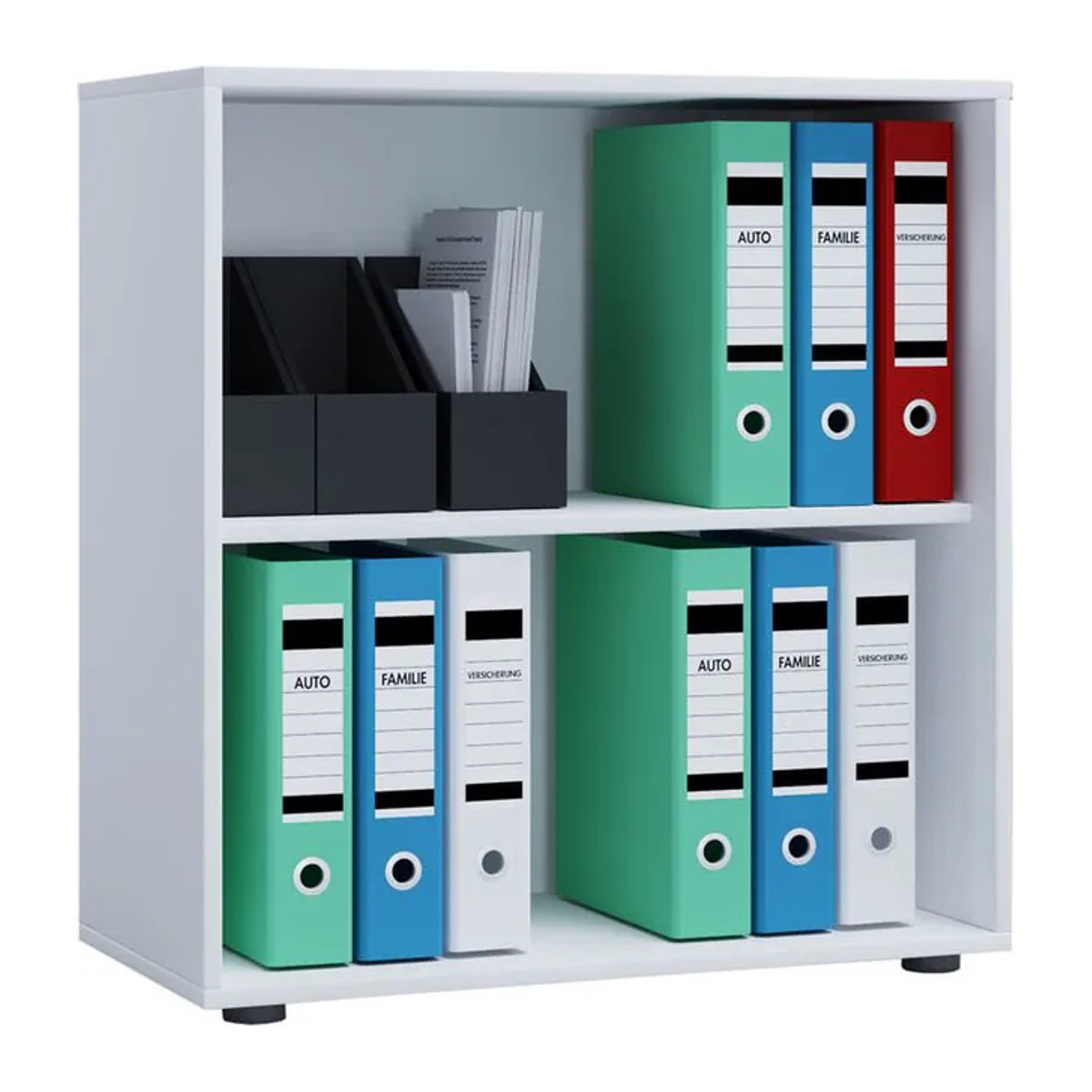 VCM Büroregal Lona Aktenregal aus Holz in Weiß, B: 70 cm, T: 40 cm, H: 74 cm - Bild 1