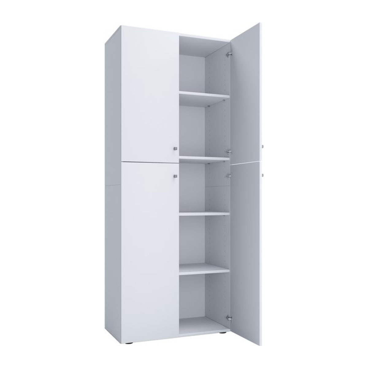 VCM Büroschrank Lona Aktenschrank mit Drehtüren Weiß B/H/T: 70 x 183 x 39 cm - Bild 1