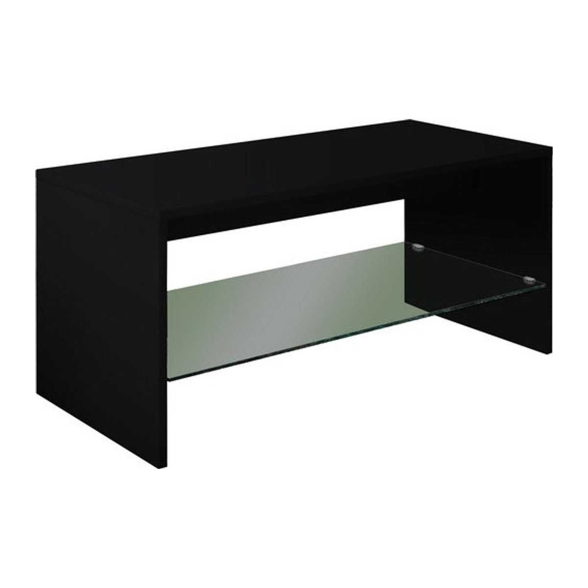 VCM Couchtisch Wisal Modern in Schwarz aus Holzwerkstoff und Glas, B/T/H: 40 x 40 x 90 cm - Bild 1