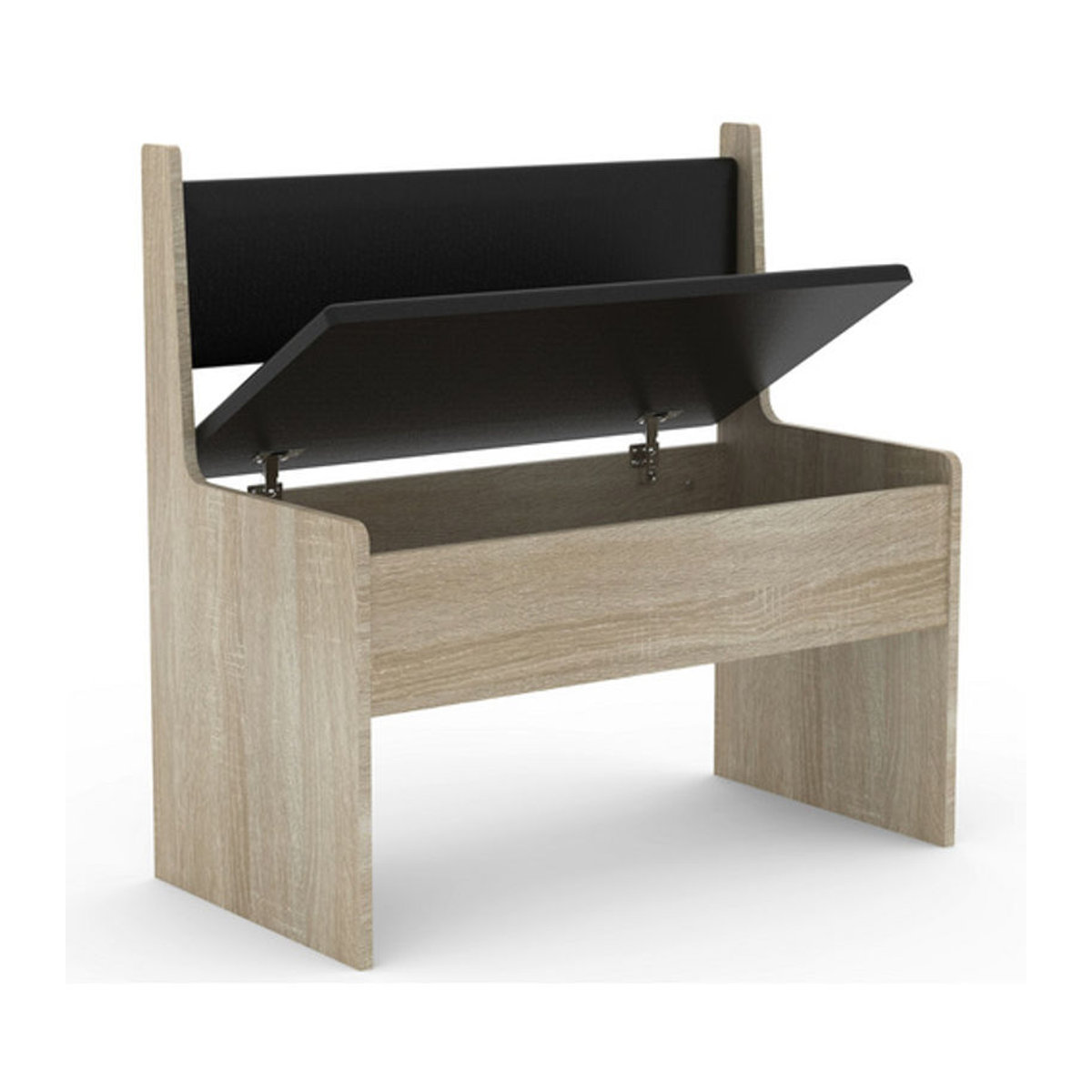 VCM Eckbank aus Holz in Beige und Braun im skandinavischen Design, B/H/T: 80 x 80 x 42 cm - Bild 2