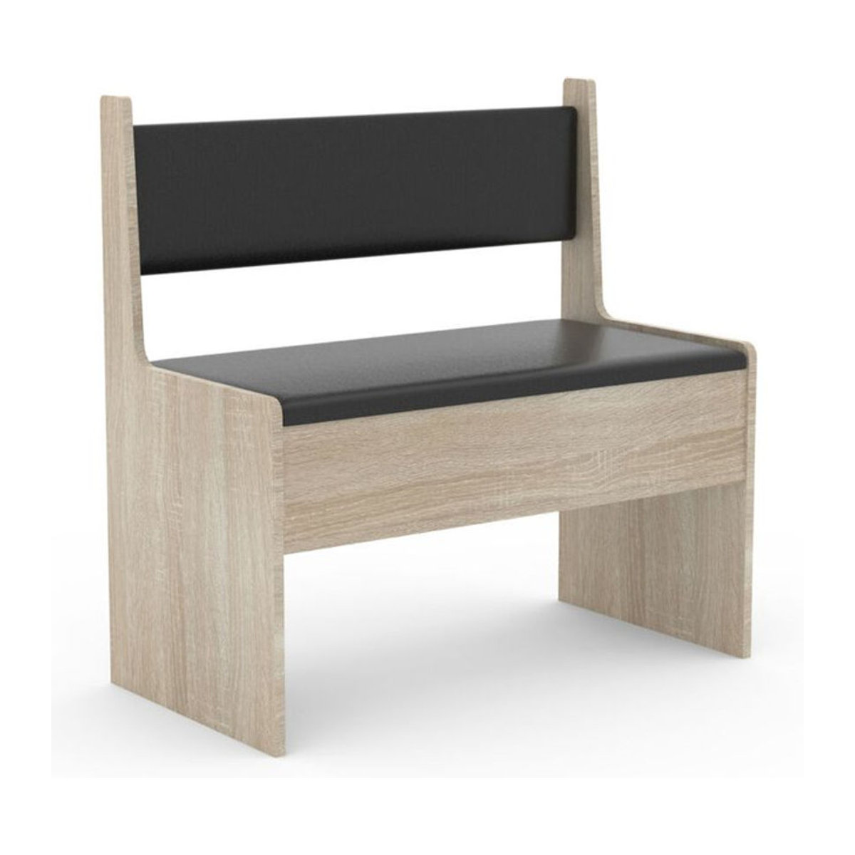 VCM Eckbank aus Holz in Beige und Braun im skandinavischen Design, B/H/T: 80 x 80 x 42 cm - Bild 3
