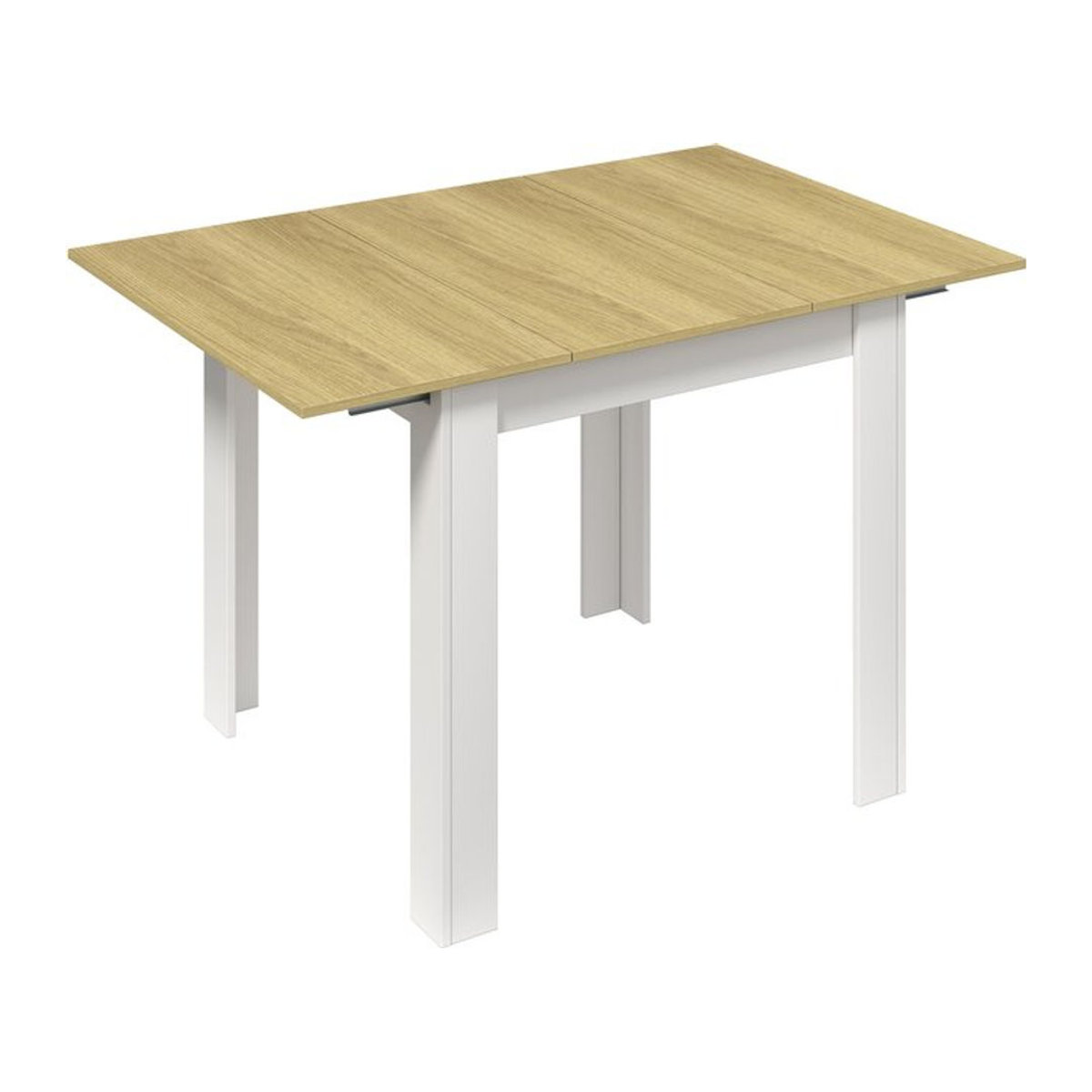 VCM Esstisch Pesoli aus Holz ausziehbar, rechteckiger Küchentisch in Weiß, B/T/H: 80 x 75 x 120 cm - Bild 1
